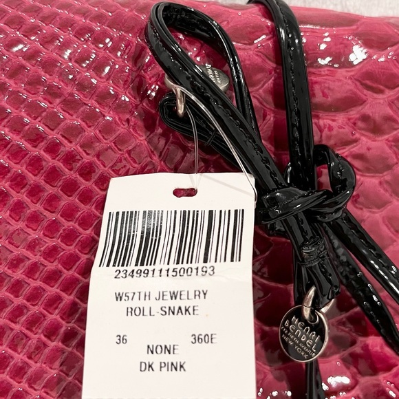 Henri Bendel Snaked Skin Embossed Travel Jewelry Roll Holder With Dust B… - Picture 4 of 8